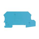 End plate (terminals), 87.25 mm x 1.5 mm, blue