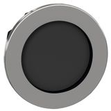 Head for non illuminated push button, Harmony XB4, flush mounted black pushbutton recessed
