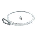 QWT SK 1 1M G Suspension wire with eyelet carabiner 1x1000mm