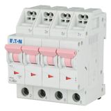 Miniature circuit breaker (MCB) with plug-in terminal, 2 A, 4p, characteristic: B