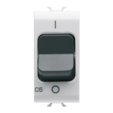 MINIATURE CIRCUIT BREAKER - C CHARACTERISTIC - 1P+N 6A 230Vac - 1 MODULE - GLOSSY WHITE - CHORUSMART