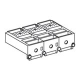 short terminal shield - 3 poles