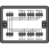 Distribution box Single-phase current (230 V) 1 input black