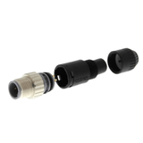 Field assembly connector, M12 right-angle plug (male), 4-poles, A coded, screw connection, for cable diameters 5-6 mm XS2G0012M