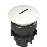 White mushroom pushbutton with gear E2 1PU2F241L2