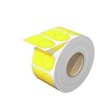 Device marking, halogen-free, Self-adhesive, 27 mm, Polyester, yellow