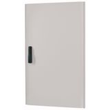 Sheet steel door with locking rotary lever