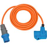 CEE Extension Cable IP44 For Camping/Maritim IP44 10m orange H07RN-F 3G2.5 CEE plug, angled coupling 230V/16A