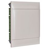 2X12M FLUSH CABINET WHITE DOOR EARTH + X NEUTRAL TERMINAL BLOCK FOR DRY WALL