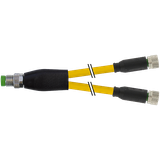 Y-Distributor M8 male / M8 female 0° A-cod. PVC 4x0.25 ye UL/CSA 0.3m