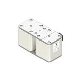 Fuse-link, high speed, 1800 A, AC 1250 V, 2 x size 3, 74 x 52 x 167 mm, aR, IEC, single indicator