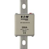 Fuse-link, high speed, 200 A, DC 1000 V, NH2, 54 x 61 x 150 mm, gBat, IEC, bolted connection