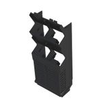 Side element, IP20 in installed state, Plastic, black, Width: 45 mm