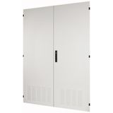 Section wide door, ventilated, HxW=2000x1350mm, double-winged, IP42, grey