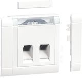 Mounting set 2-gang for RJ45 modular Jack Type 03 frontmounting traffi