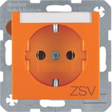 SCHUKO soc. out. "ZSV" imprint, S.1/B.3/B.7, orange matt