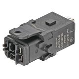 Han 1A-3+PE-C-f shielded, latch