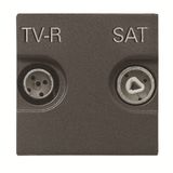 N2251.8 AN TV-R/SAT loop-through outlet - 2M - Anthracite