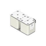 Fuse-link, high speed, 1600 A, AC 660 V, 2 x size 3, 74 x 167 x 52 mm, aR, IEC, single indicator