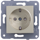 Novella-Trenda Metallic White (Quick Connection) Child Protected Earthed Socket