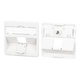 Central plate 50 x 50 mm 1 port, pure white, modul