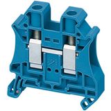 SCREW TERMINAL, FEED THROUGH, 2 POINTS, 10MM² , BLUE