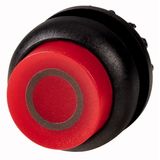 Illuminated pushbutton actuator, RMQ-Titan, Extended, momentary, red, inscribed, Bezel: black