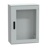 wall-mounting encl. polyester monobloc IP66 847x636x300mm 3p.lock glazed door