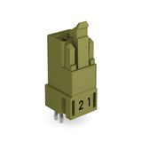 Plug for PCBs straight 2-pole light green