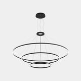 Pendant Circular Downward 3 Rings (ø3000 ø2000 ø1200) LED 326.4W 17218lm 4000K Black