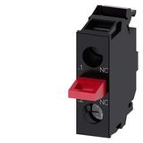 3SU1400-2AA10-1CA0 Contact module with 1 contact element, 1 NC, screw-type terminal, for floor mounting, Minimum order quantity 5 or a multiple thereof