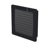 Exhaust filter (cabinet), IP54, black, EMC version: No