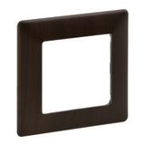 Plate Valena Life - 1 gang - dark wood