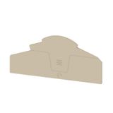 End plate (terminals), 109 mm x 2.1 mm, dark beige