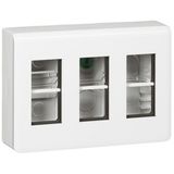 Mosaic surface-mounted workstation kit 3x4 modules to be equipped with Mosaic functions - White