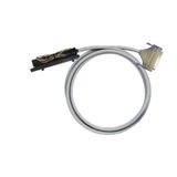 PLC-wire, Analogue signals, 37-pole, Cable LiYCY, 0.5 m, 0.25 mm²