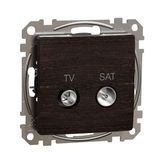 TV SAT ligzda caurejoša 10dB,wenge