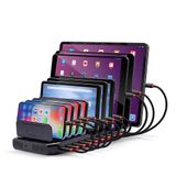 96W 10 Port USB Charging Station Charges up to 10 tablets and/or smartphones simultaneously