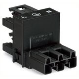 h-distribution connector 3-pole Cod. A black