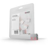 USB Port Blocker (without key) - Pack of 10, Colour Code: Pink Additional locks for use with the LINDY USB Port Blocker!