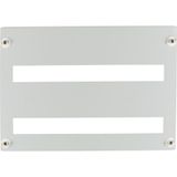 Front plate 45mm-Device cutout for 33 Module units per row, 1 row, grey