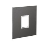 American and South African standard plate Arteor 1 vertical square modules for 2'' x 4'' box - brushed metal black