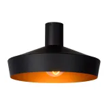 Lucide CARDIFF - Flush ceiling light - Ø 40 cm - 1xE27 - Black