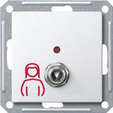 System socket for pear button comfort without light function, polar white glossy, System M