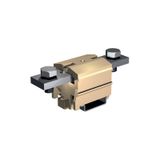 2-Bolt terminal, 120mm2 for TH35 rail, beige color