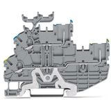 1-conductor/1-pin double deck receptacle terminal block