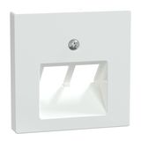 Central plate for UAE use, 2-fold, active white glossy, system M