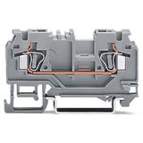 2-conductor through terminal block;4 mm²;with test port;orange