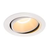 NUMINOS® MOVE DL XL, Indoor LED recessed ceiling light white/white 2700K 20° rotating and pivoting