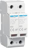 Surge arrester T2 2P 40kA 1.35kV TT-TNS + AUXILIARY CONTACT